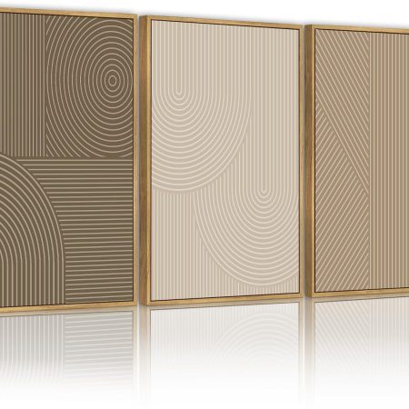 Minimalist Abstract Framed Wall Art, Modern Boho Geometric Decor